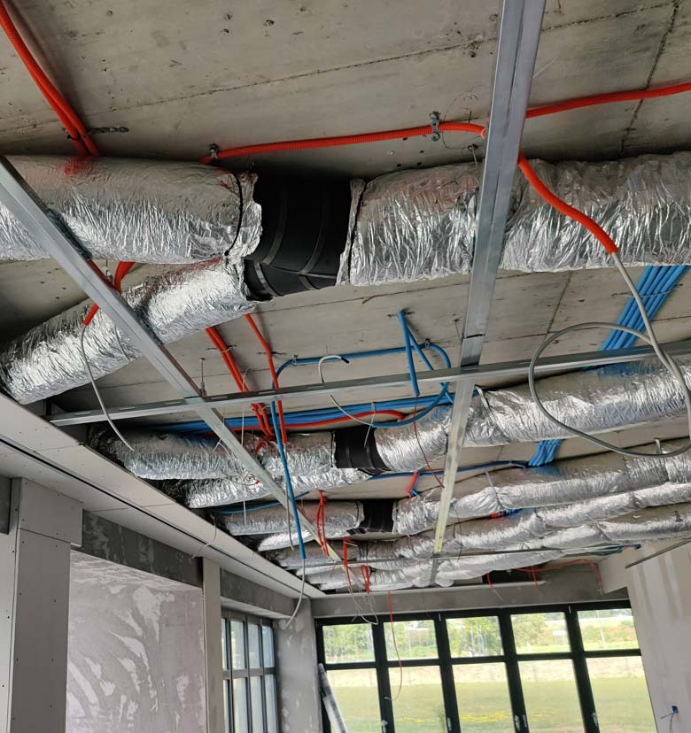 Industrijska ventilacija i razvod kanala na objektu